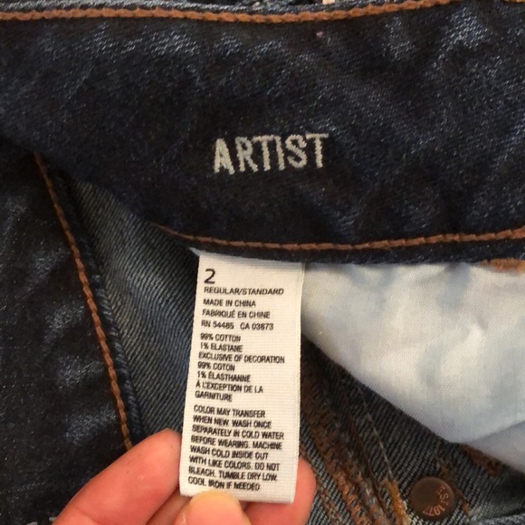 AE Dark Wash Mid rise Flare Jean - Picture 3 of 10